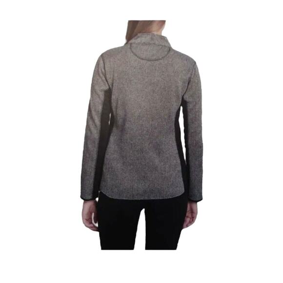 Marc New York Andrew Marc Jacket Women's SZ L Zip Up Black White Herringbone - Picture 2 of 16